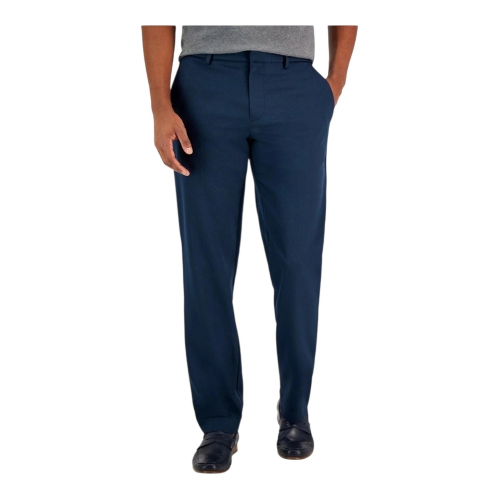 Perry Ellis Portfolio Men's‎ Modern-Fit Twill Pants 32x32 Total Eclipse Navy